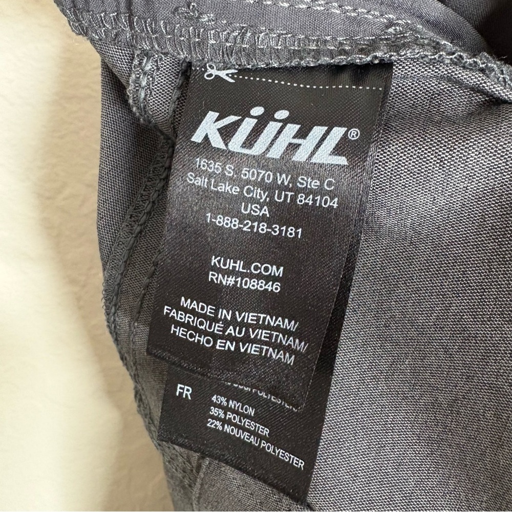 Kuhl Trekr Shorts Charcoal Gray 8” Hiking Outdoor Stretch Women’s Size 14 - Picture 8 of 11
